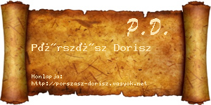 Pórszász Dorisz névjegykártya
